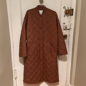 Wilfred Quilted Long Coat